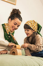 Foulard duo Léopard - Vert - 2
