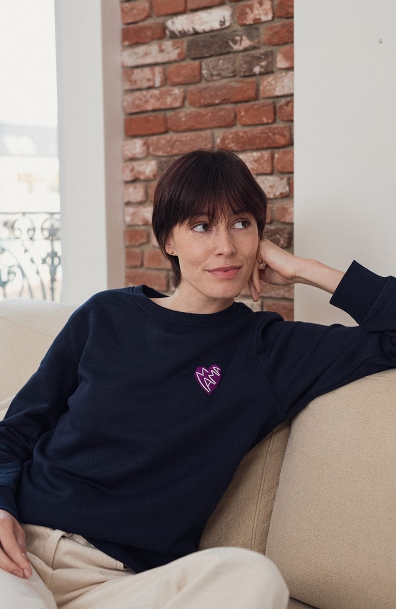Sweat Mama cœur violet - 2