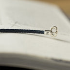 Bracelet en cuir tressé et fermoir ovale - 2