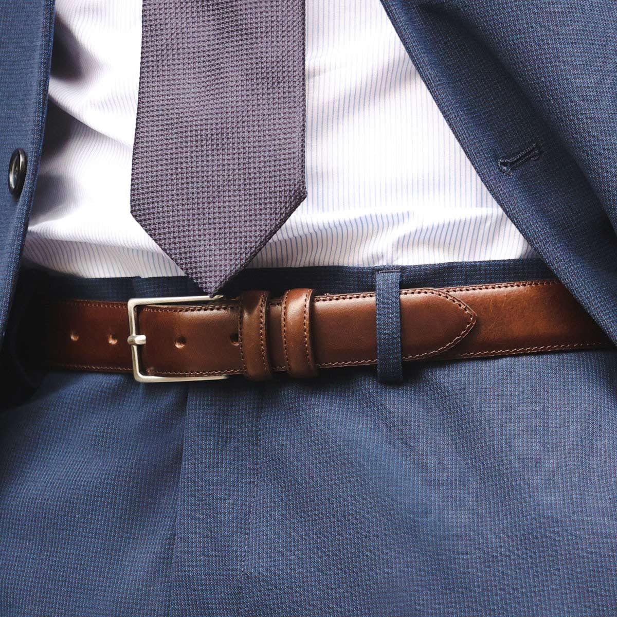 Ceinture homme en cuir lisse - 1