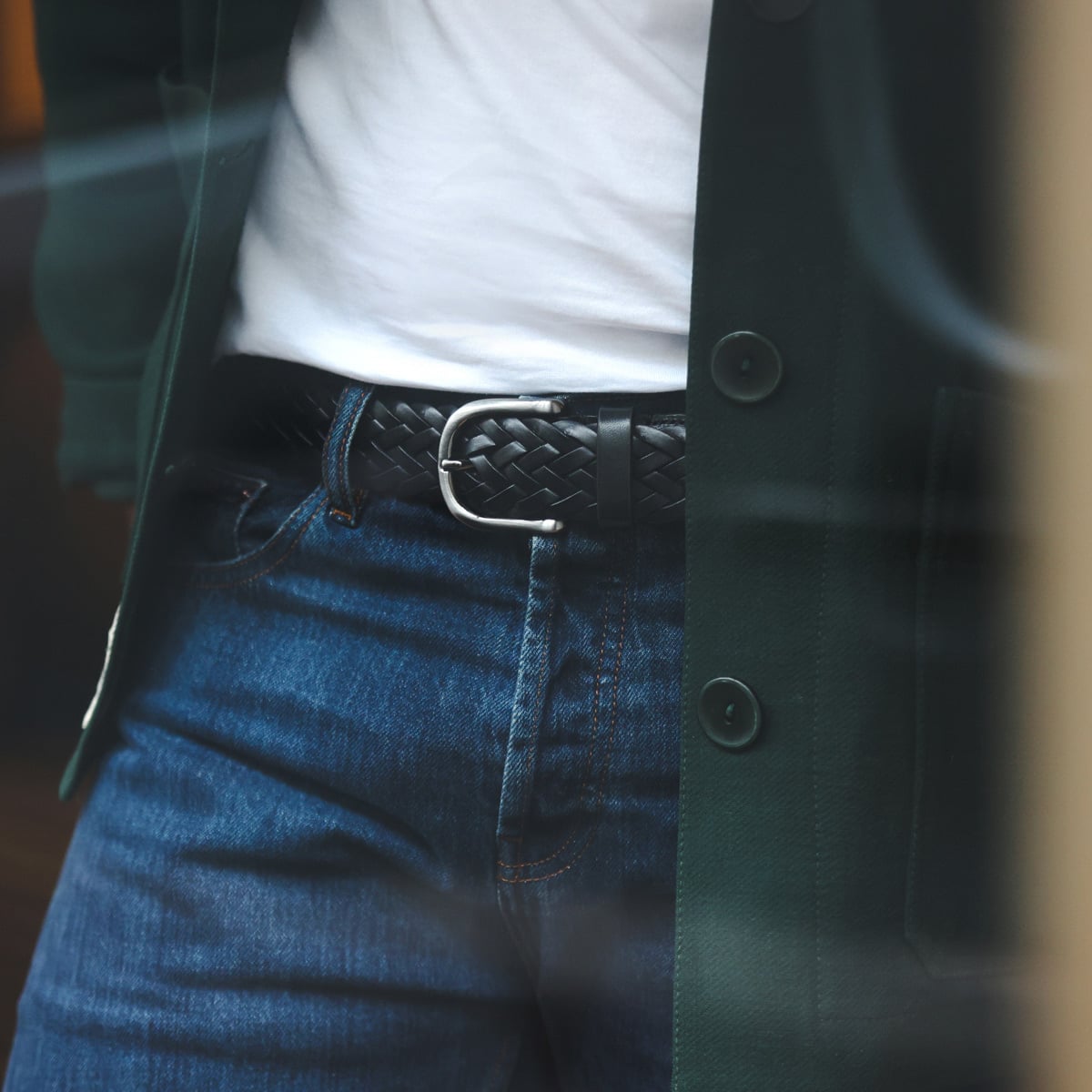 Ceinture tressée en cuir - 2