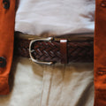 Ceinture tressée en cuir - 1
