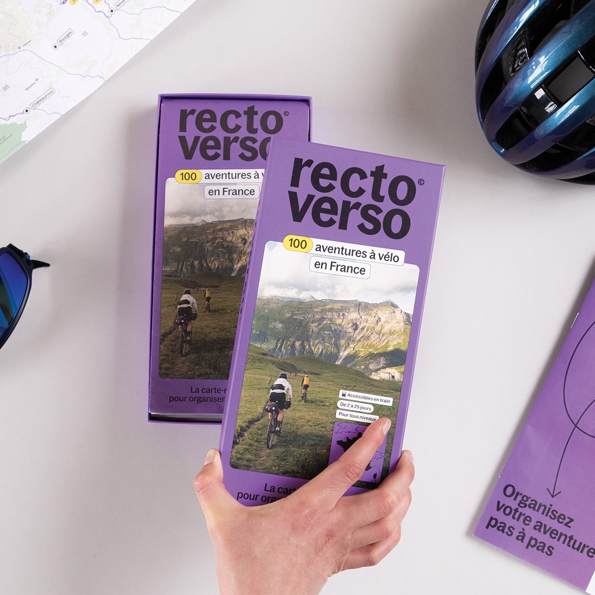 Coffret Recto Verso - 100 cartes vélo en France - 1