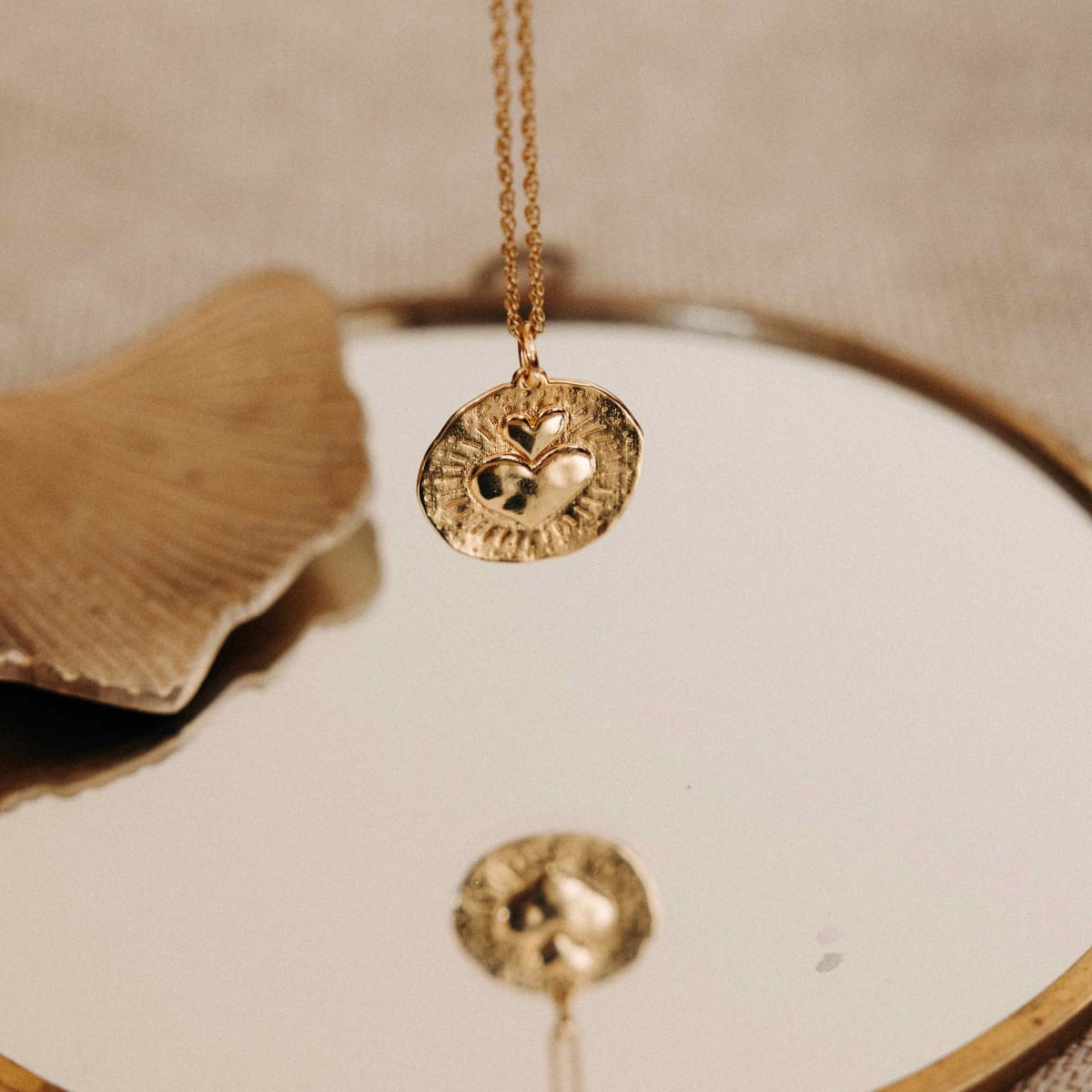 Collier double coeur - 1