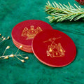 Dessous de verre de Noël en cuir - Illustrations - 1