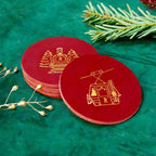 Dessous de verre de Noël en cuir - Illustrations - 1