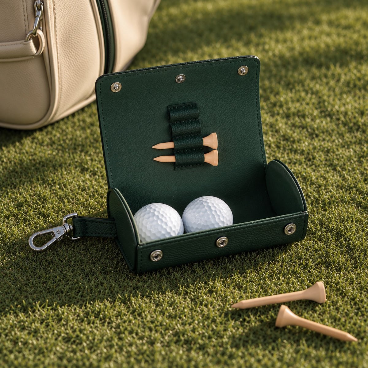 Étui de golf de voyage avec balles & tees - 1