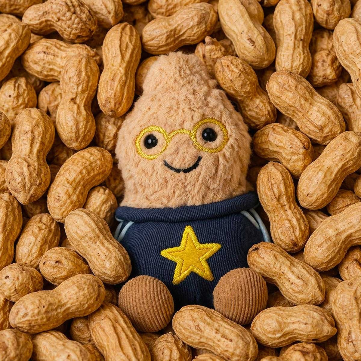 Peluche cacahuète Jellycat - Peanut Star Student - 2
