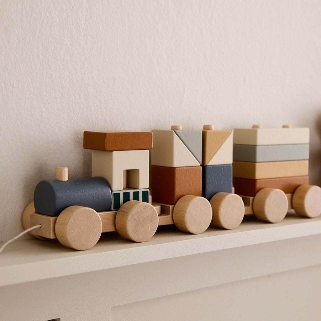 Petit train empilable en bois - 1
