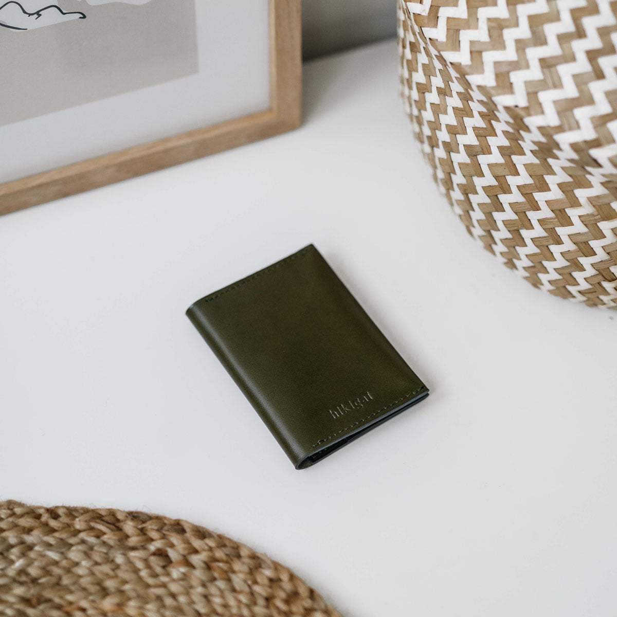 Porte-cartes pliable en cuir - 1