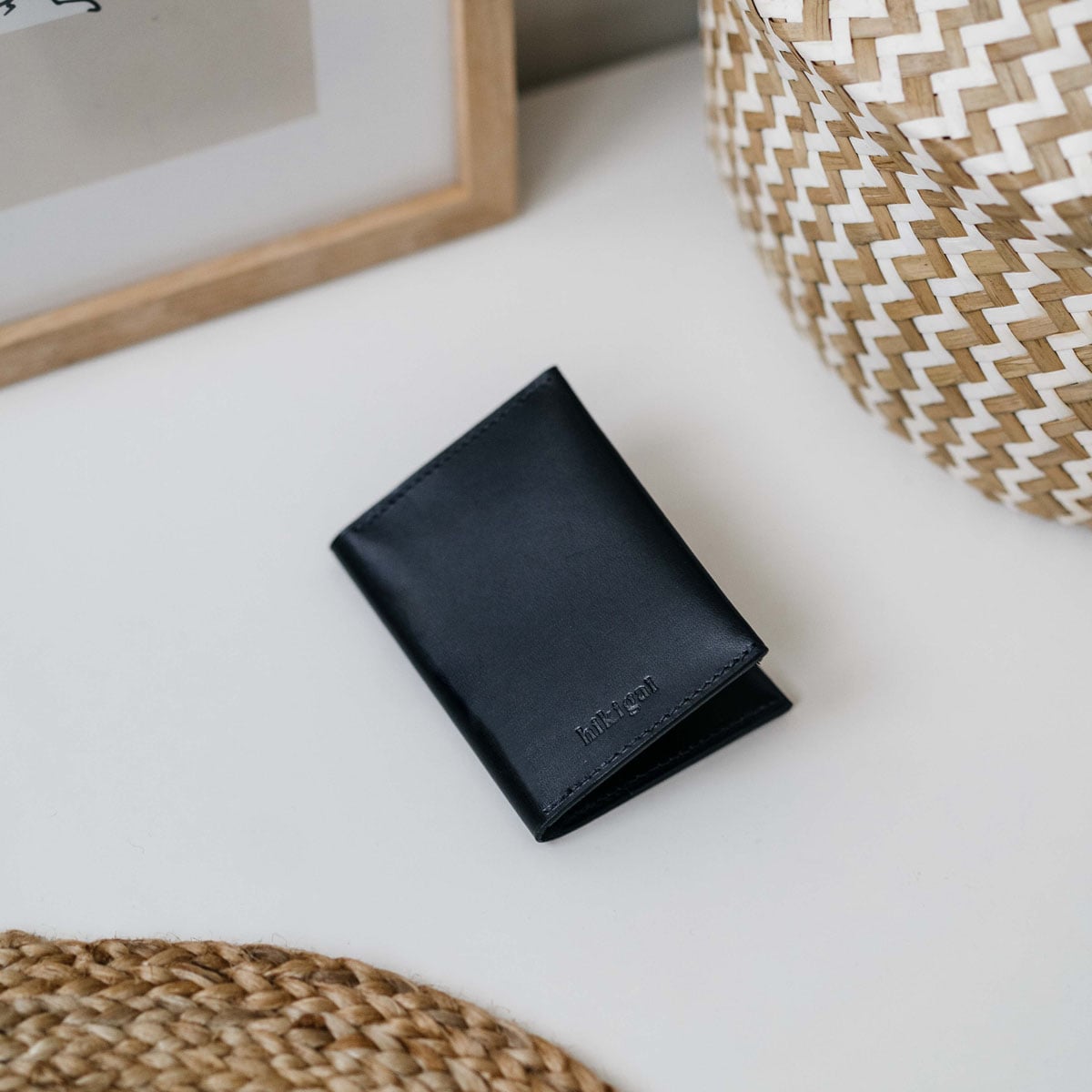 Porte-cartes pliable en cuir - 2