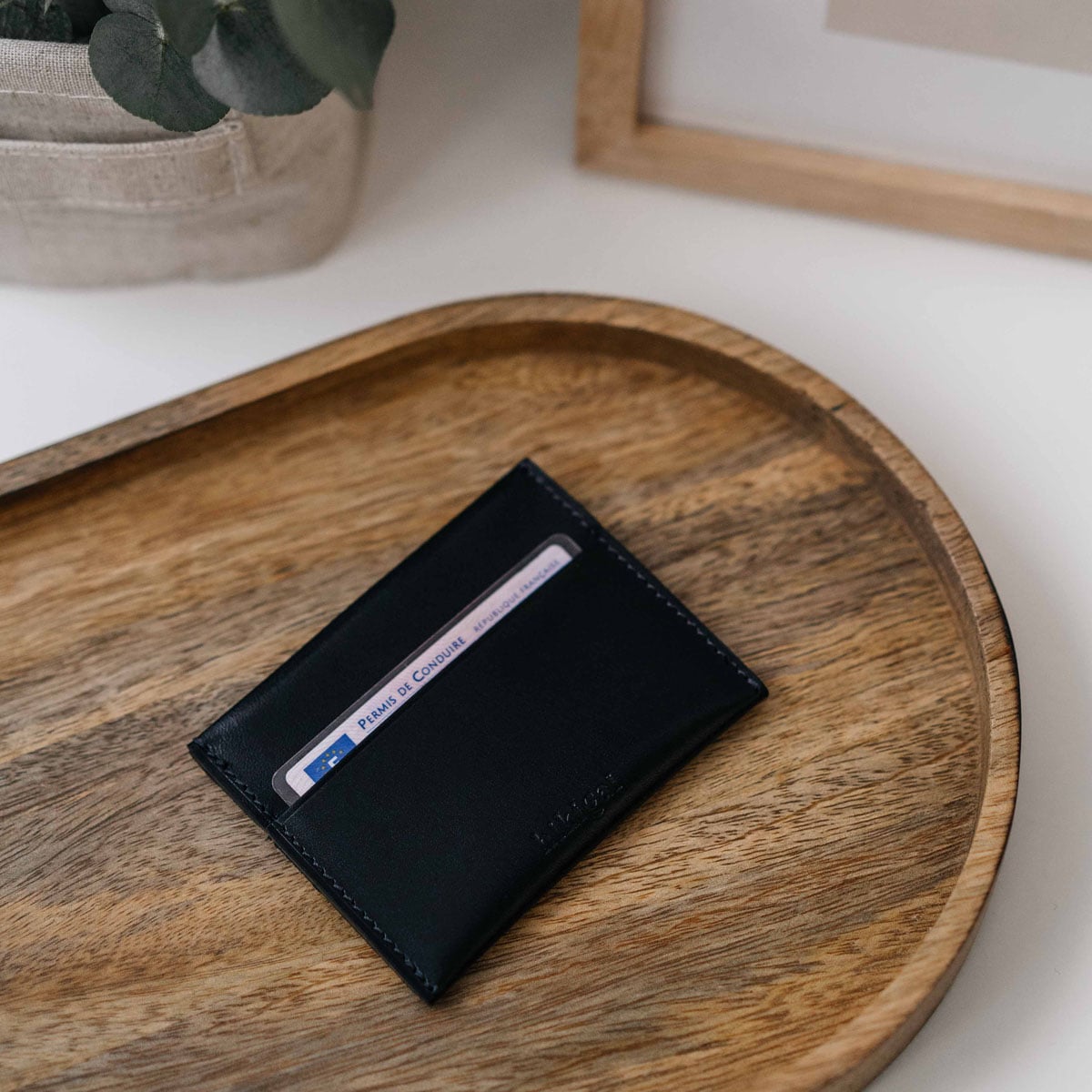 Porte-cartes slim en cuir - 1