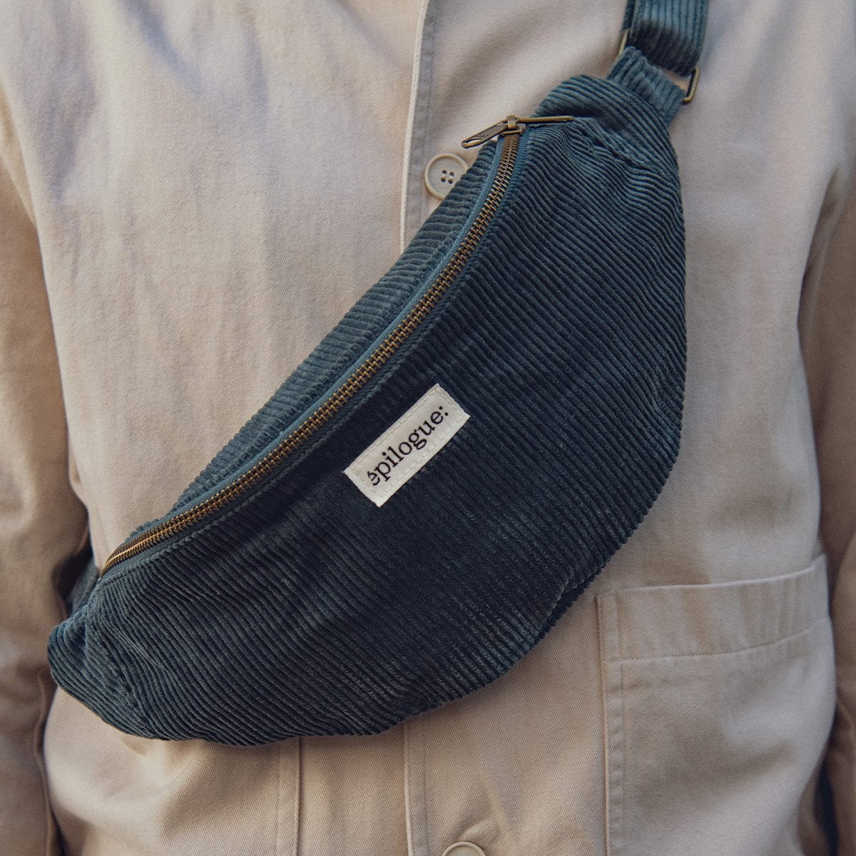 Sac banane velours côtelé - 1