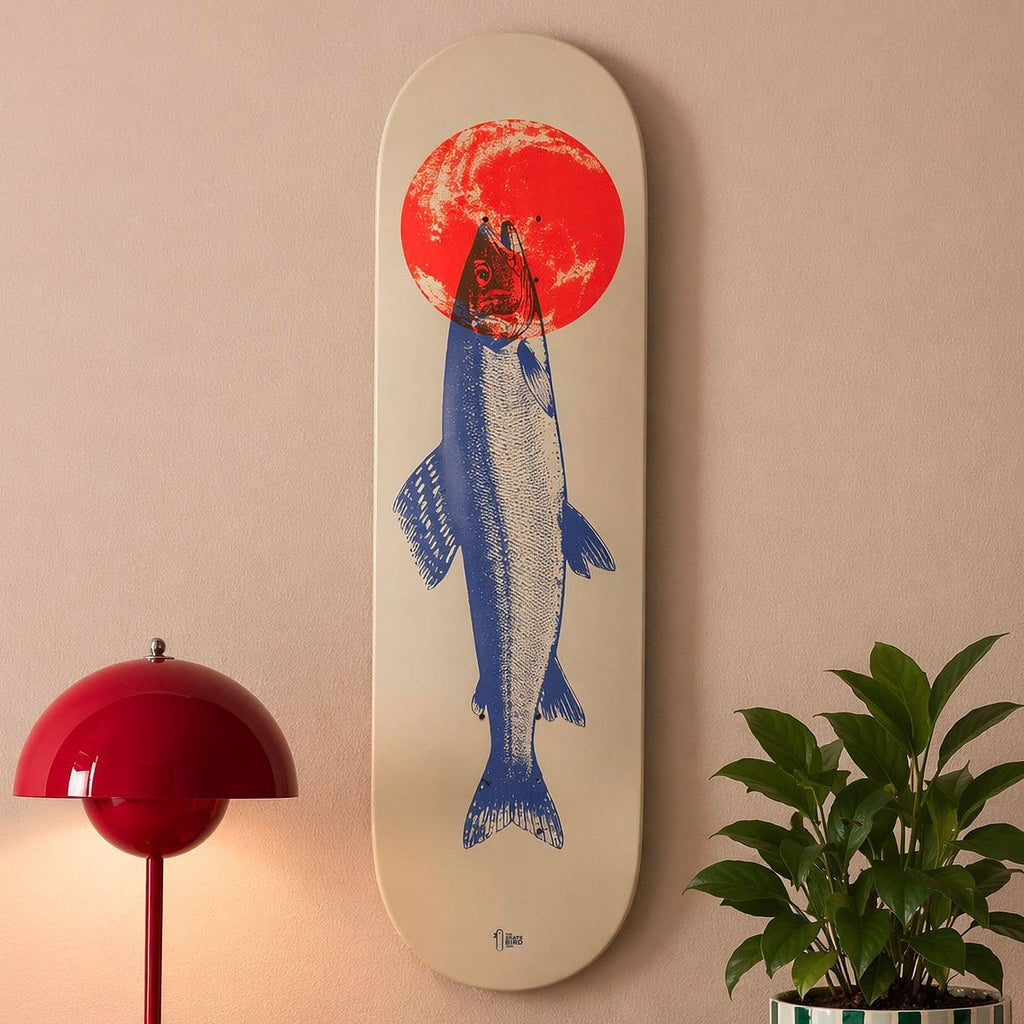 Skateboard décoratif poisson Thymallus - 1