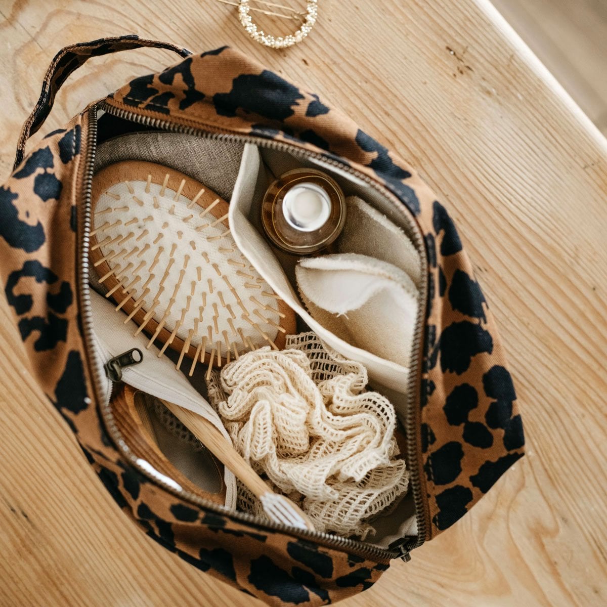 Trousse de toilette en coton - Léopard - 2