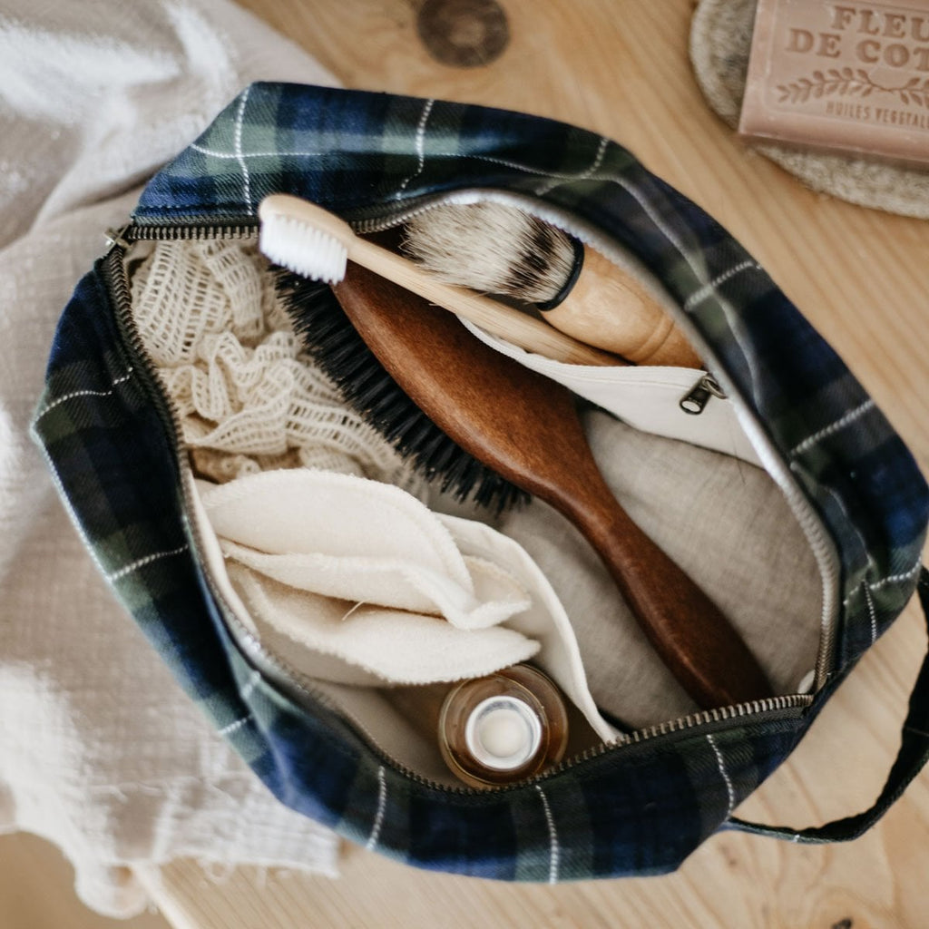 Trousse de toilette en coton - Tartan - 2