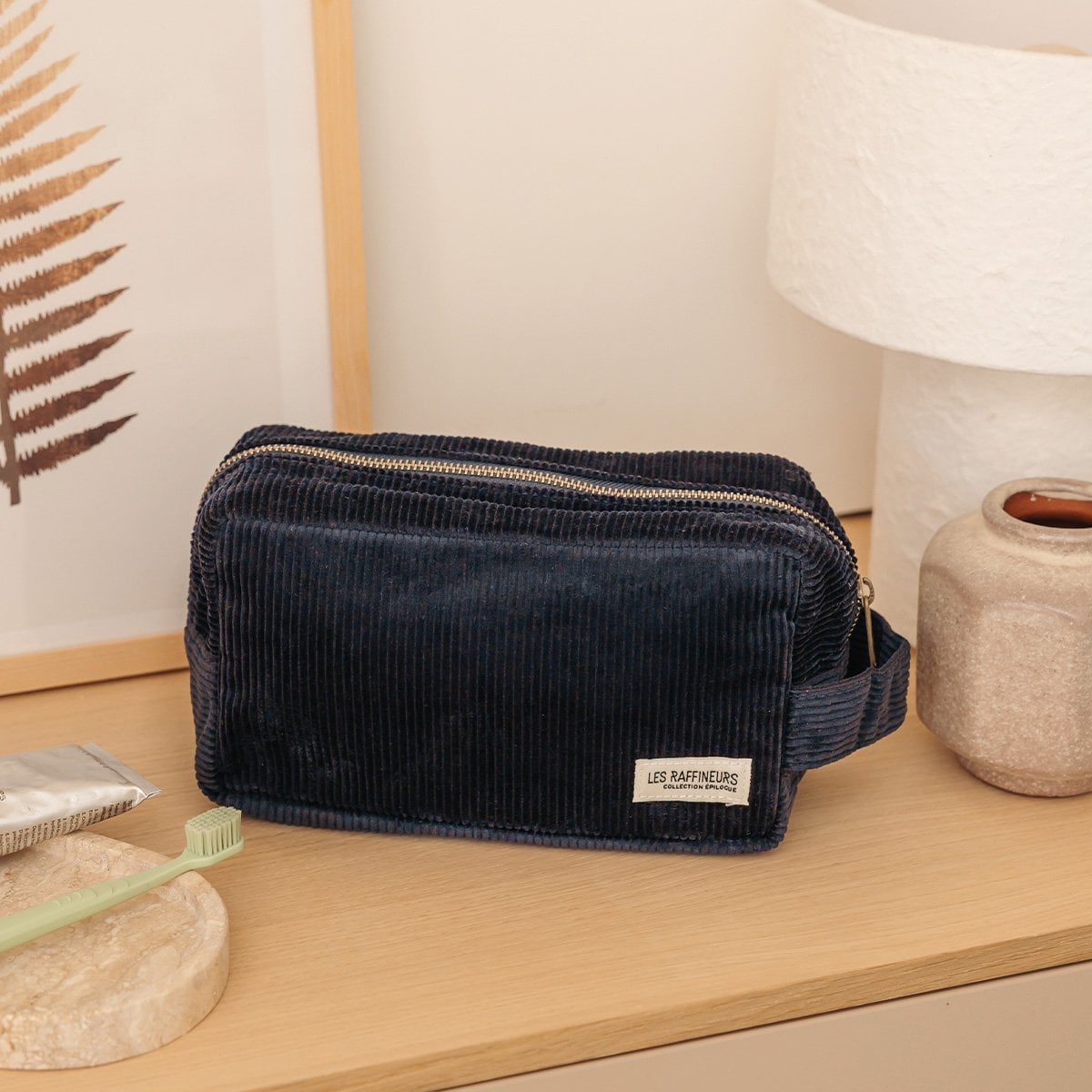 Trousse de toilette en velours côtelé - 4