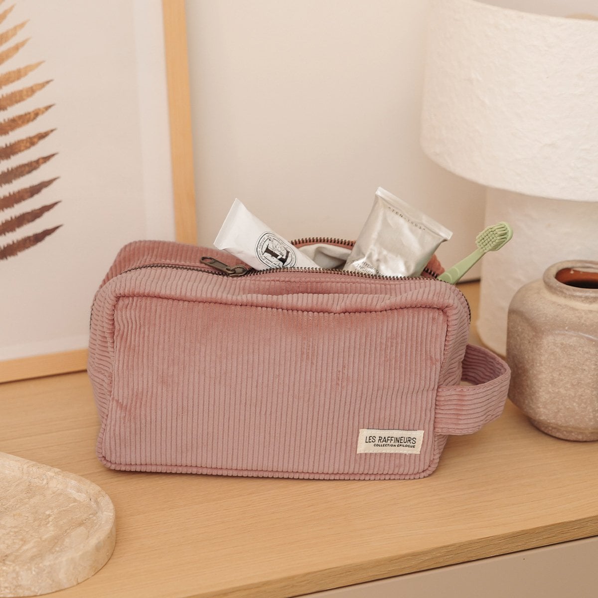 Trousse de toilette en velours côtelé - 2